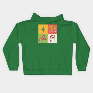 Retro Christmas Vibe Kids Hoodie